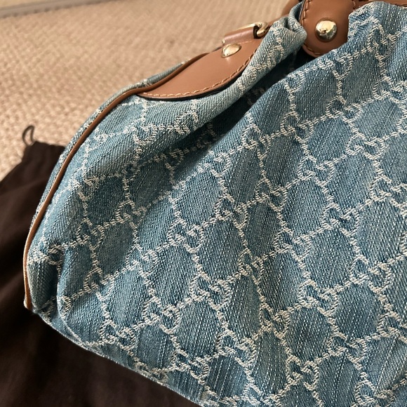 Gucci Denim Medium Sukey Tote Shoulder Bag - Picture 14 of 17